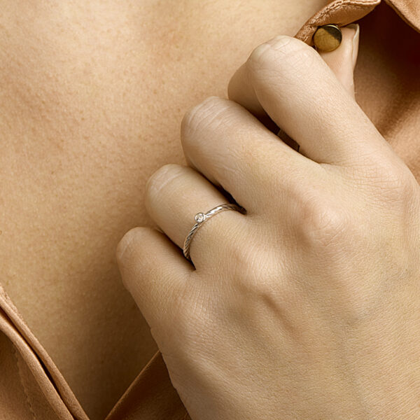 aanschuifring zirkonia zilver gerhodineerd - Afbeelding 2