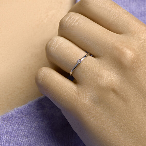 aanschuifring zirkonia zilver gerhodineerd - Afbeelding 2