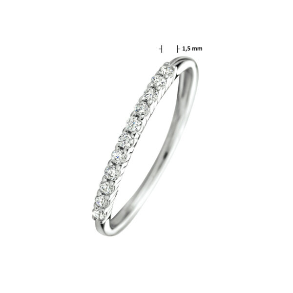 aanschuifring zirkonia zilver gerhodineerd - Afbeelding 4
