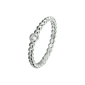 aanschuifring zirkonia zilver gerhodineerd