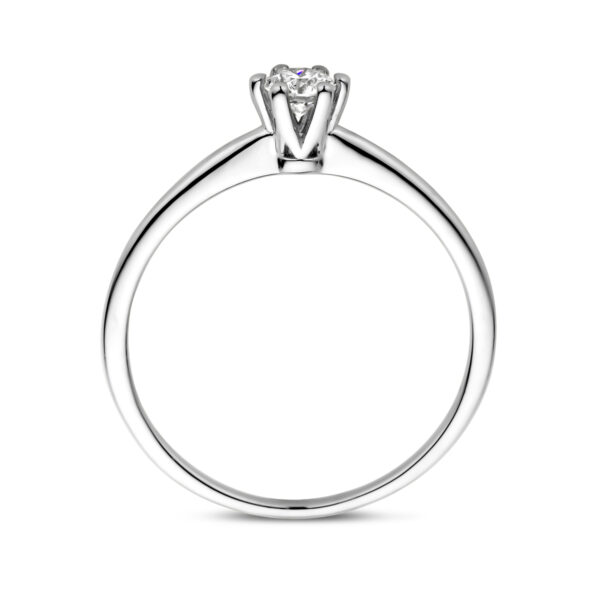 aanzoeksring diamant 0.20ct h si 14K witgoud - Afbeelding 2
