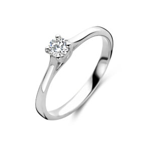aanzoeksring diamant 0.20ct h si 14K witgoud