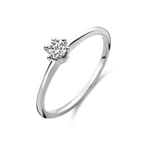 aanzoeksring diamant 0.20ct h si 14K witgoud