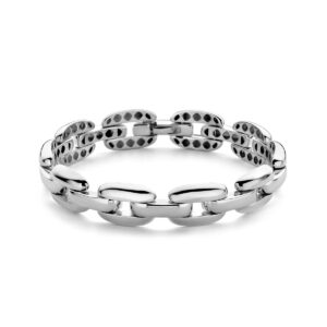 armband 11,8 mm 18 cm zilver wit