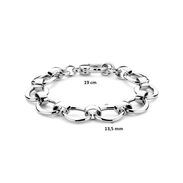 armband 13,5 mm 19 cm zilver gerhodineerd - Afbeelding 3