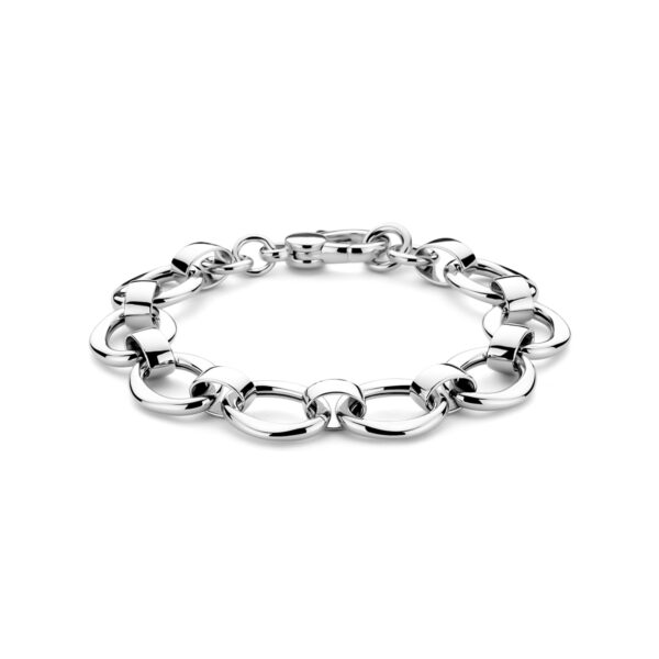 armband 13,5 mm 19 cm zilver gerhodineerd