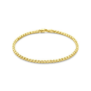 armband 3,0 mm 19 cm Silgold (geel met zilverkern)