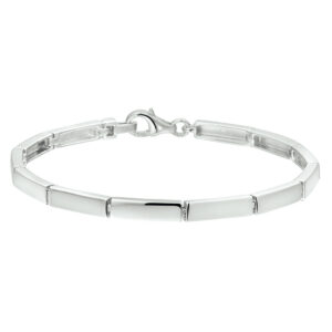armband 4,0 mm 18,5 cm zilver gerhodineerd