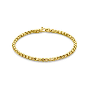 armband 4,3 mm 19 cm Silgold (geel met zilverkern)
