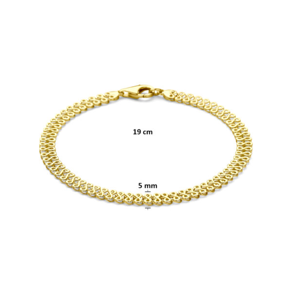 armband 5 mm 19 cm 14K geelgoud - Afbeelding 3