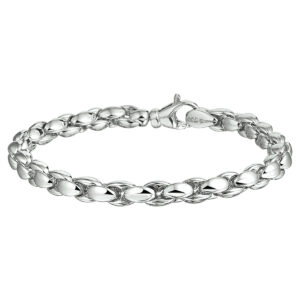 armband 5,5 mm 19,5 cm zilver gerhodineerd