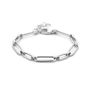 armband 6,0 mm 17 + 2 cm zilver gerhodineerd