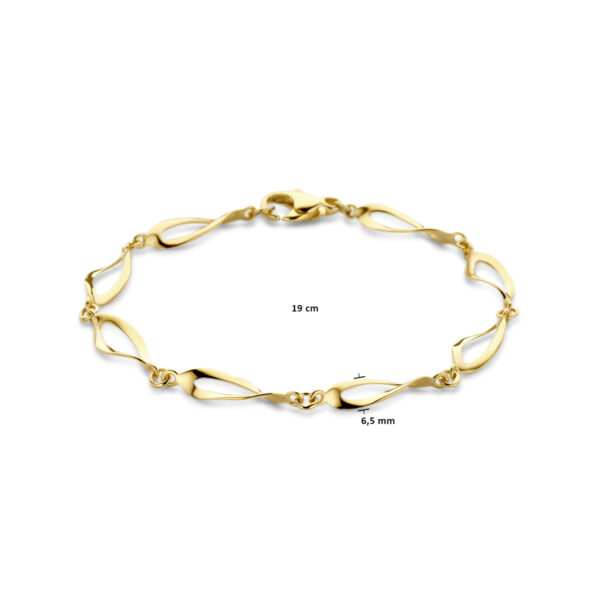 armband 6,5 mm 19 cm 14K geelgoud - Afbeelding 3