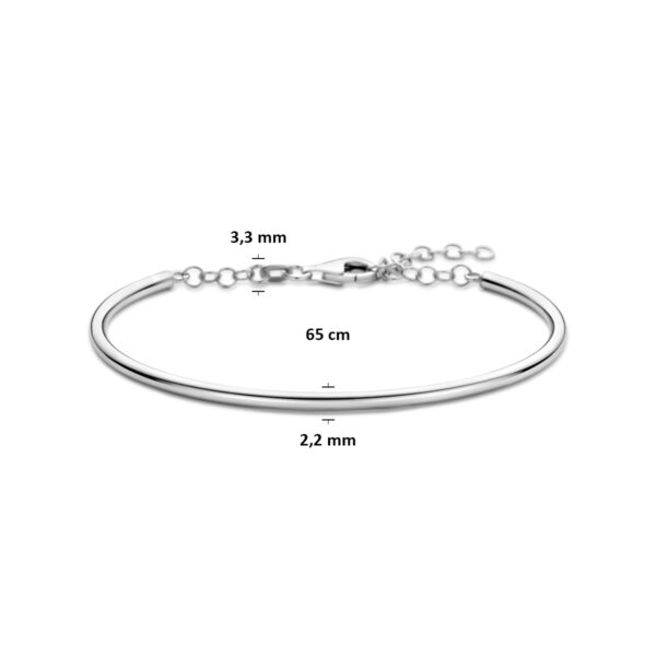 armband 65 x 3,3 mm zilver gerhodineerd - Afbeelding 3