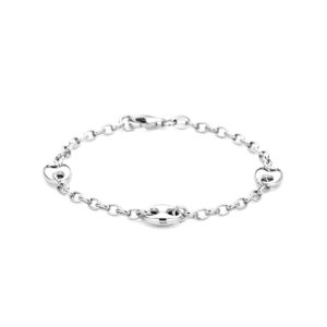 armband 8,0 mm 18,5 cm zilver gerhodineerd