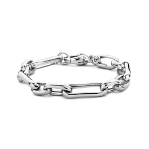 armband 9,2 mm 19,5 cm zilver gerhodineerd