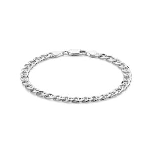 armband anker 5,8 mm 21 cm zilver wit