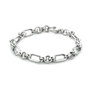 armband anker 6,7 mm 19 cm zilver gerhodineerd