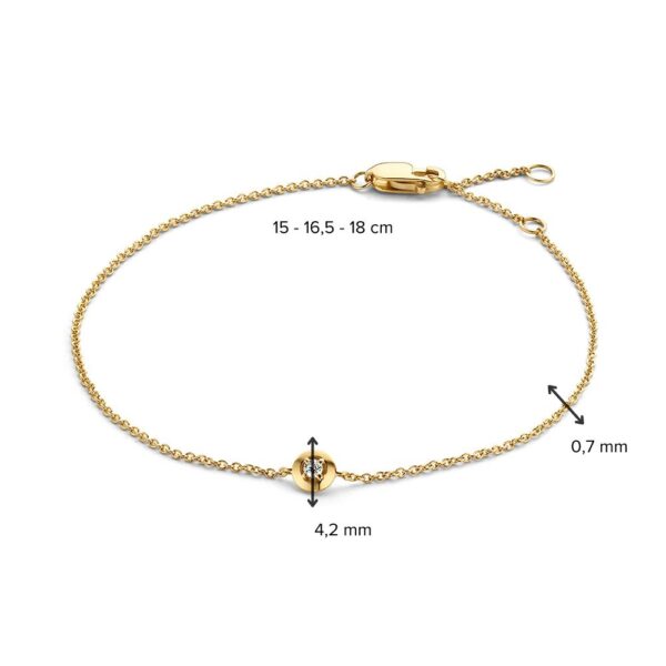 Armband geel briljant 0,03 crt. - Afbeelding 3