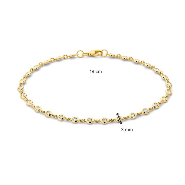 Armband geelgoud briljant 0,61 crt. - Afbeelding 2