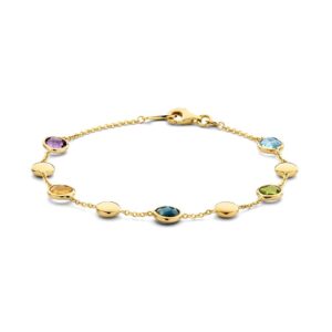 Armband geelgoud edelsteen