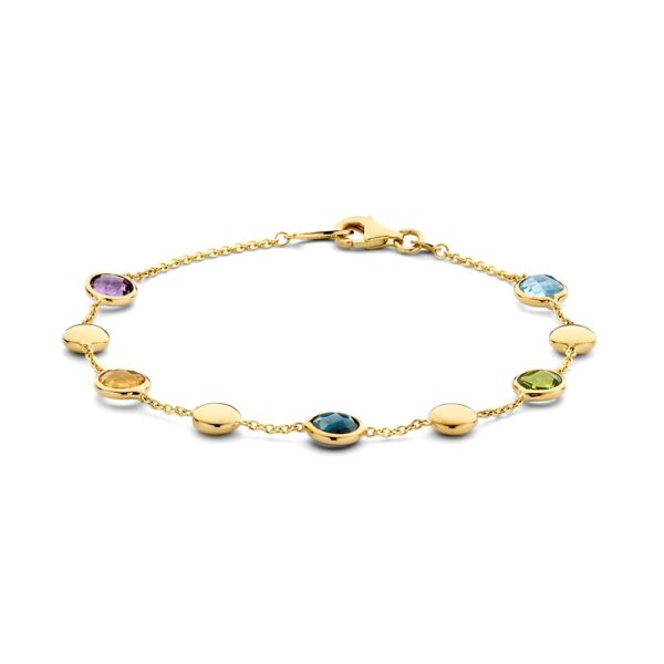 Armband geelgoud edelsteen