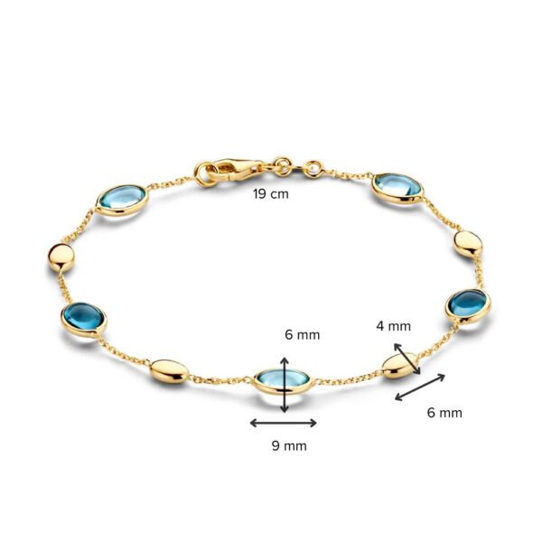 Armband geelgoud edelsteen - Afbeelding 3