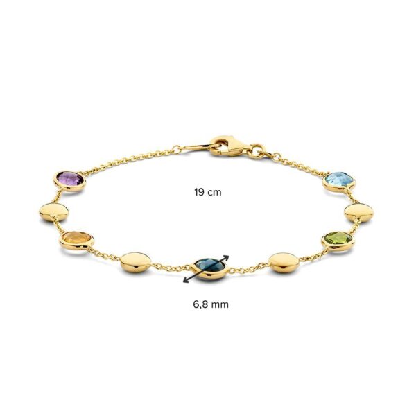 Armband geelgoud edelsteen - Afbeelding 2