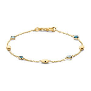 Armband geelgoud edelsteen