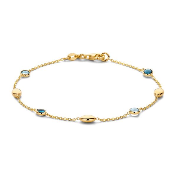 Armband geelgoud edelsteen
