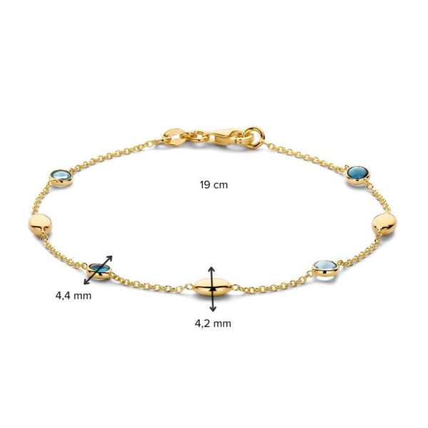 Armband geelgoud edelsteen - Afbeelding 2