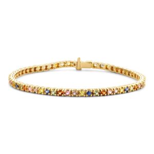 Armband geelgoud saffier
