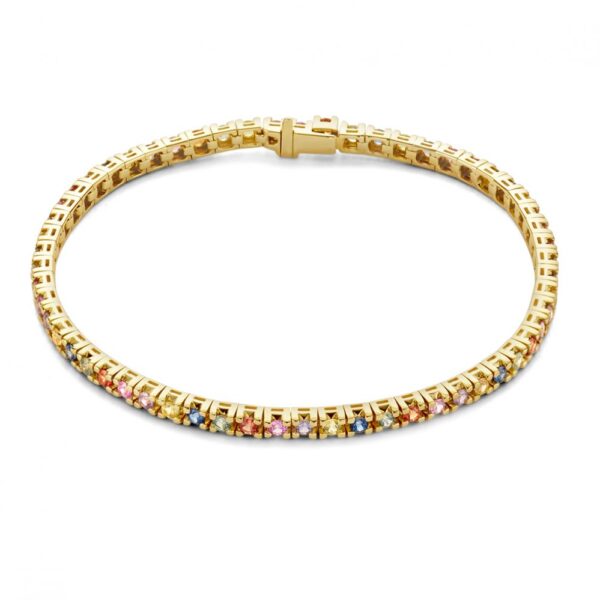 Armband geelgoud saffier - Afbeelding 3