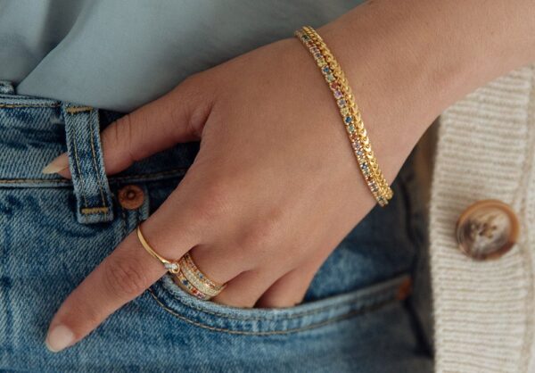 Armband geelgoud saffier - Afbeelding 2