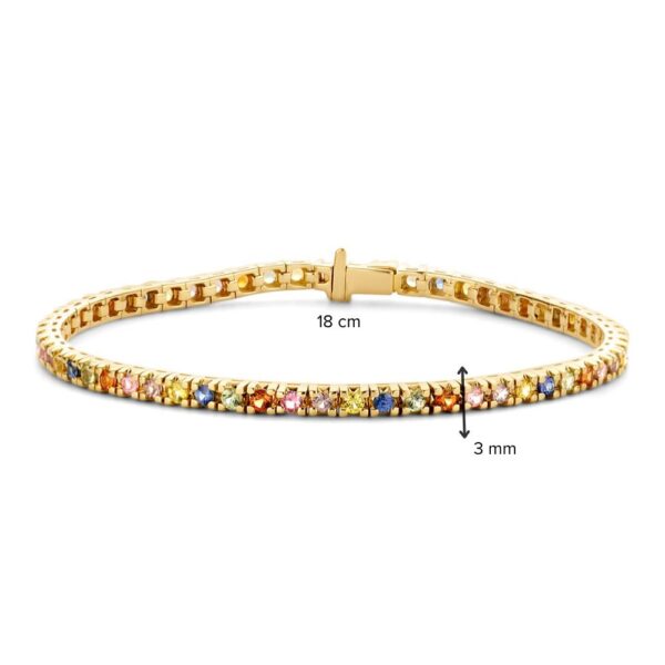 Armband geelgoud saffier - Afbeelding 4