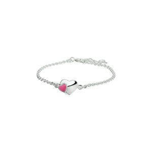 armband hart 13 + 2 cm zilver wit