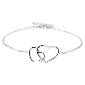 armband hart 16 + 3 cm zilver gerhodineerd
