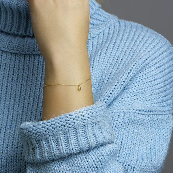armband hart 16,5 - 18,5 cm 14K geelgoud - Afbeelding 2