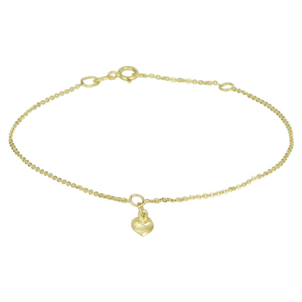armband hart 16,5 - 18,5 cm 14K geelgoud