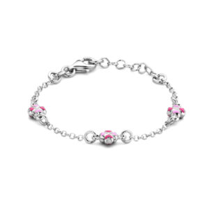 armband klavertjes 11 + 2 cm zilver gerhodineerd