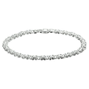 armband konings plat 5,5 mm 20 cm zilver gerhodineerd