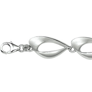 armband poli/mat 11,5 mm 19 cm zilver gerhodineerd
