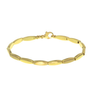 armband poli/mat 4,0 mm 19 cm 14K geelgoud