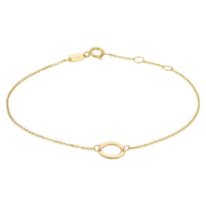 armband rond 16,5 - 17,5 - 18,5 cm 14K geelgoud