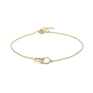 armband rond 16,5 - 17,5 - 18,5 cm 14K geelgoud