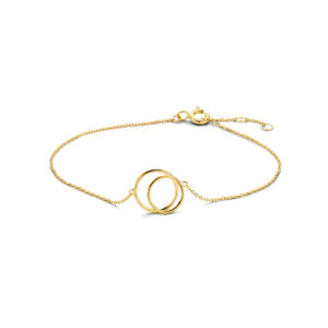 armband rondjes 0,8 mm 16,5 - 18,5 cm 14K geelgoud
