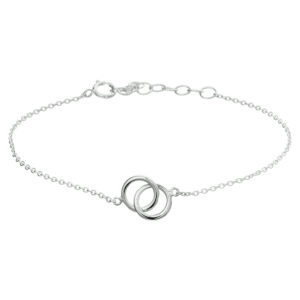 armband rondjes 1,2 mm 16 + 3 cm zilver gerhodineerd