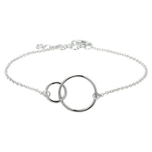 armband rondjes 1,3 mm 16 + 2,5 cm zilver gerhodineerd