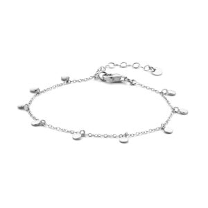 armband rondjes 16 + 3 cm zilver gerhodineerd