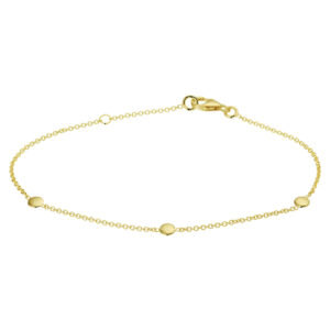 armband rondjes 17 + 2 cm 14K geelgoud
